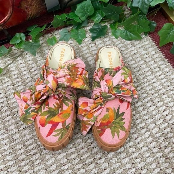 FARM RIO Womens Mango Trees Mule Sneaker With Bow EUA 9 / EUR 40 - Picture 5 of 11